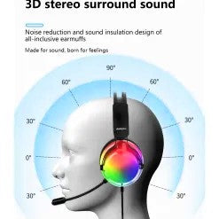 Lenovo ThinkPlus G82B RGB USB Gaming Headphone with 7.1 Surround Sound and Microphone