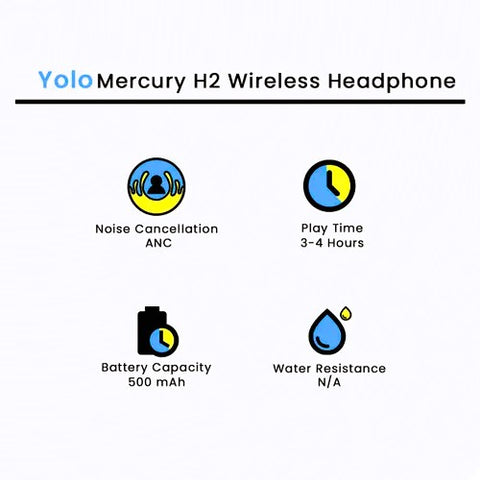Yolo mercury H2 Wireless Headphone